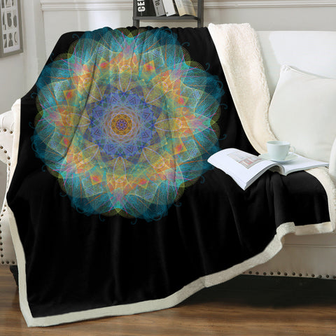 Image of Magic Colorful Lotus Mandala SWMT4542 Fleece Blanket