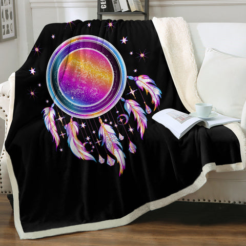 Image of Galaxy Modern Blink Dream Catcher SWMT4590 Fleece Blanket