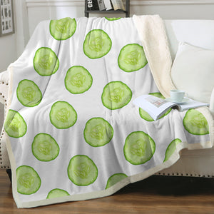 Multi Cucumber White Theme SWMT4594 Fleece Blanket