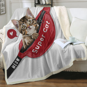 Super Cute Cat SWMT4652 Fleece Blanket