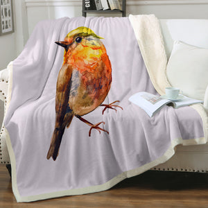 Warm Watercolor Sunbird SWMT4728 Fleece Blanket