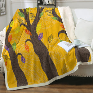 Colorful Leaves & Trees SWMT4729 Fleece Blanket