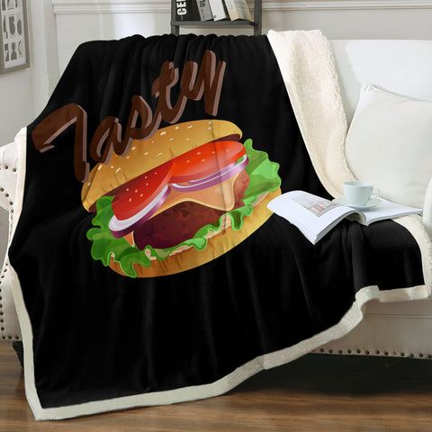 Image of 3D Tasty Hamburger SWMT4747 Fleece Blanket