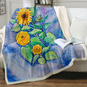 Chrysanthemum Blue Cloud Theme SWMT5147 Fleece Blanket