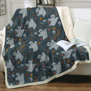 Cute Ghost Halloween Theme SWMT5150 Fleece Blanket