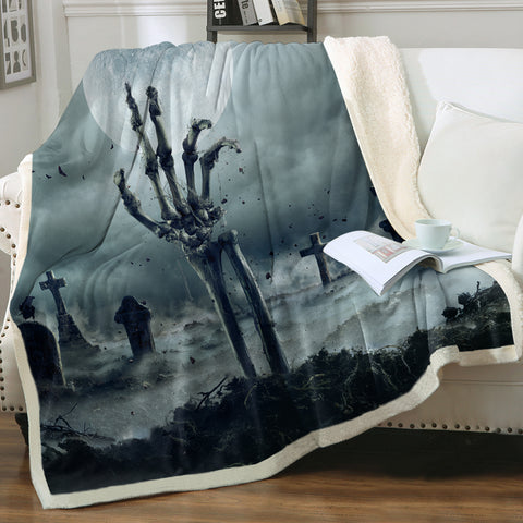 Image of Gothic Dark Dead Moon Night Scene SWMT5171 Fleece Blanket