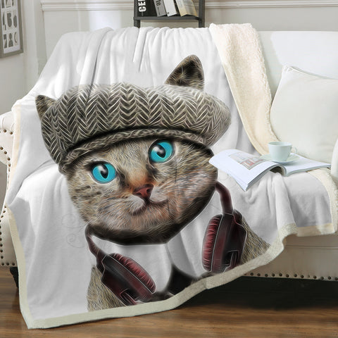 Image of Artist Vibe Cat SWMT5185 Fleece Blanket