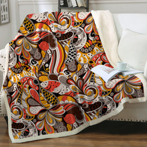 Warm Color Tone Art Shape SWMT5187 Fleece Blanket