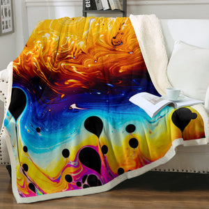 Hot Lava Color SWMT5206 Fleece Blanket