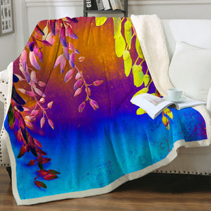 RGB Reverse Gradient Tree SWMT5238 Fleece Blanket