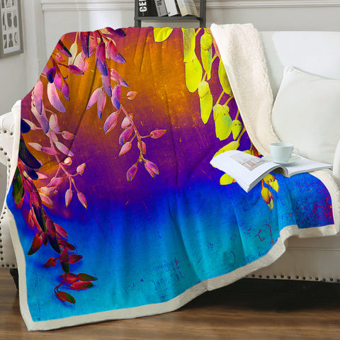 Image of RGB Reverse Gradient Tree SWMT5238 Fleece Blanket