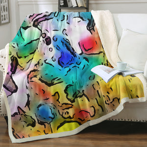 Colorful Leopard Pattern SWMT5258 Fleece Blanket