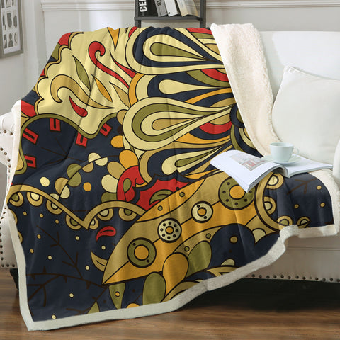 Image of Vintage Color Royal Mandala SWMT5335 Fleece Blanket
