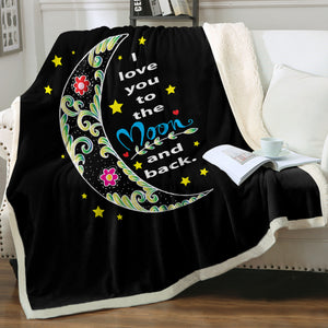 I Love You To The Moon And Back SWMT5459 Fleece Blanket