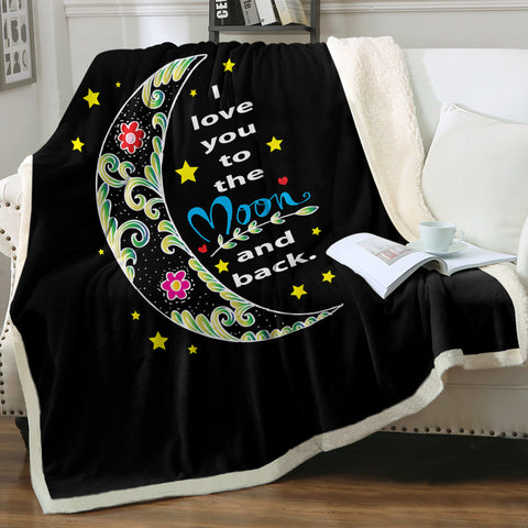 Image of I Love You To The Moon And Back SWMT5459 Fleece Blanket