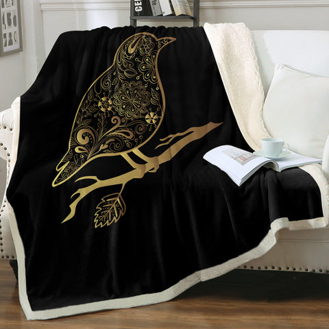Image of Golden Mandala Sunbird SWMT5472 Fleece Blanket