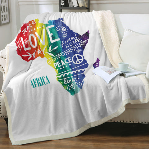 Image of Piece And Love LGBT Africa SWMT5478 Fleece Blanket