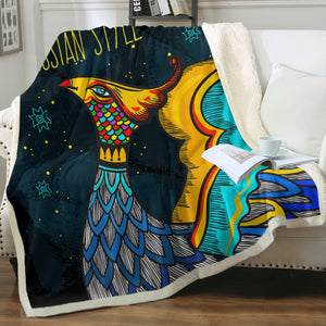 Colorful Russian Style Peacock SWMT5485 Fleece Blanket