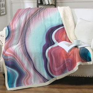Purple Color Waves SWMT5622 Fleece Blanket