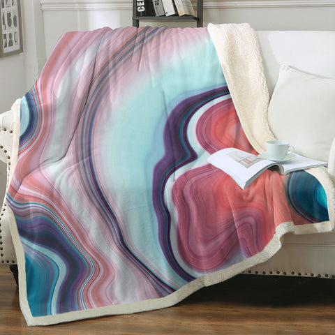 Image of Purple Color Waves SWMT5622 Fleece Blanket