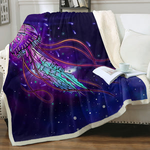 Galaxy Jellyfish SWMT5625 Fleece Blanket
