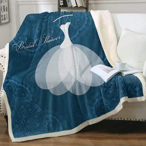 Image of Bridal Shower Wedding Dress SWMT6122 Fleece Blanket