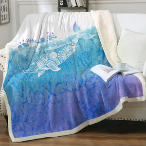 Light Blue Mandala Fishing Theme SWMT6124 Fleece Blanket
