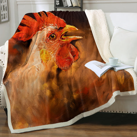 Image of Real Cock In Wood Theme SWMT6197 Fleece Blanket