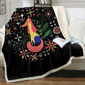 Snowflakes Royal Dog SWMT6202 Fleece Blanket