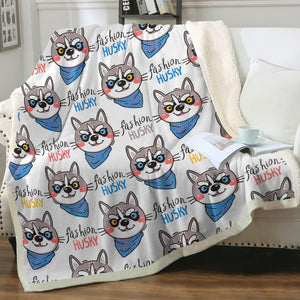 Swag Fashion Husky Collection SWMT6211 Fleece Blanket