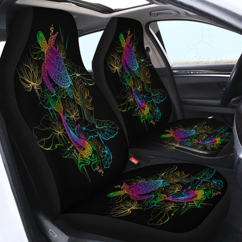 Image of Purple Turtle Fish SWQT0478 Car Seat Covers