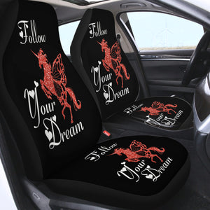 Folllow Your Dream - Unicorn SWQT3313 Car Seat Covers