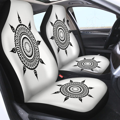 Image of B&W Simple Mandala SWQT3314 Car Seat Covers