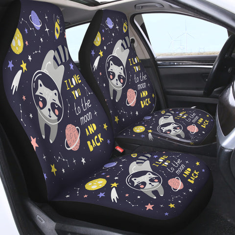 Image of To The Moon And Back SWQT3323 Car Seat Covers