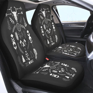 B&W Bohemian Pattern SWQT3335 Car Seat Covers