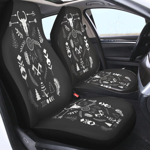 Image of B&W Bohemian Pattern SWQT3335 Car Seat Covers