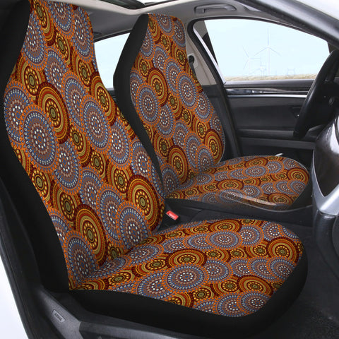 Image of Round Aztec SWQT3342 Car Seat Covers