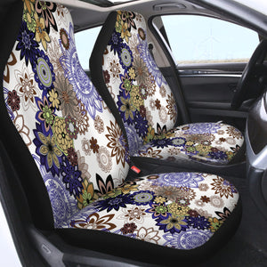 Round Floral Aztec SWQT3343 Car Seat Covers