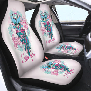 I Love You - Floral Owl SWQT3344 Car Seat Covers
