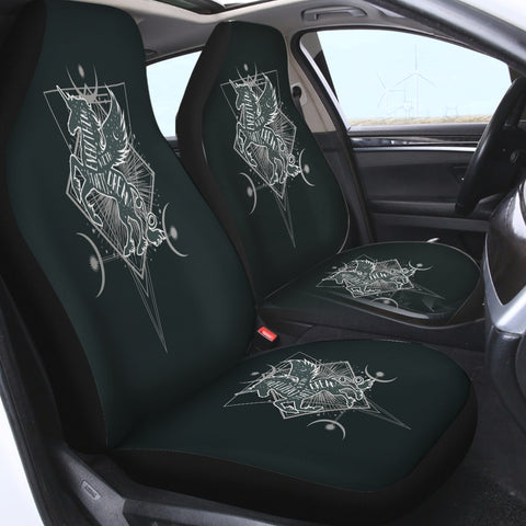 Image of Unicorn Warrior Logo SWQT3375 Car Seat Covers