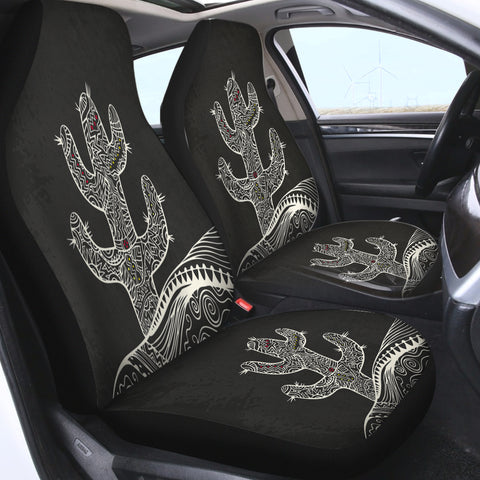 Image of Cactus Sketch SWQT3376 Car Seat Covers