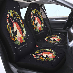 Colorful Floral Unicorn Are Real SWQT3378 Car Seat Covers