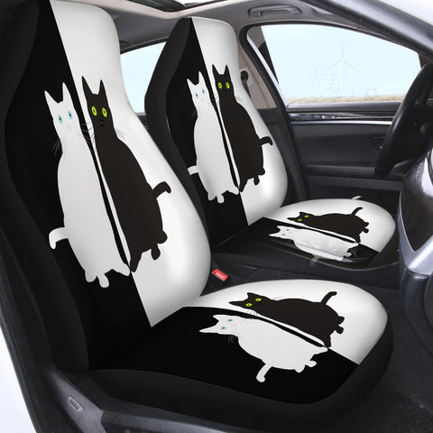 Image of Reflect B&W Cats SWQT3380 Car Seat Covers