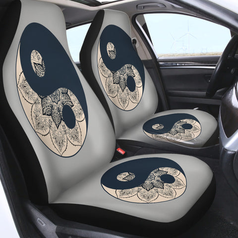 Image of Yinyang Flower Aztec SWQT3390 Car Seat Covers