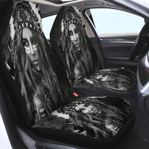 B&W Aboriginal Woman SWQT3459 Car Seat Covers