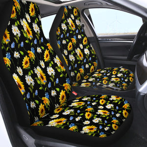 Sunflower & Daisy SWQT3467 Car Seat Covers