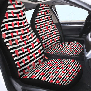 Stripe Heart SWQT3468 Car Seat Covers