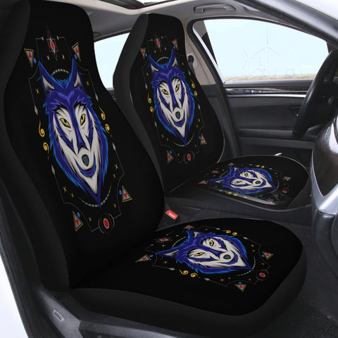 Image of Blue Wolf Bandana SWQT3477 Car Seat Covers