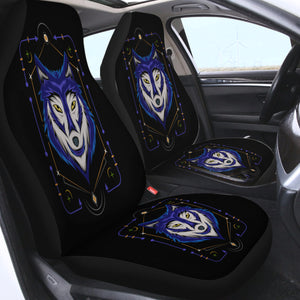 Blue&White Wolf Bandana SWQT3478 Car Seat Covers