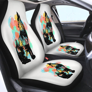 Colorful Spray Wolf SWQT3584 Car Seat Covers